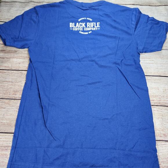 New Black Rifle Coffee Company Men’s S Small Blue T Shirt Winged Flying Elk BRCC - Picture 4 of 4